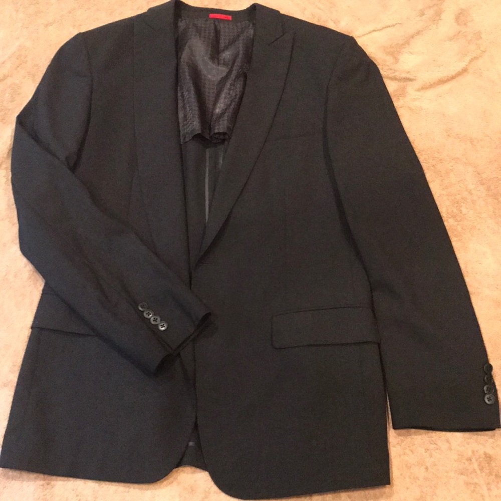 John Varvatos Black Wool Sports Coat